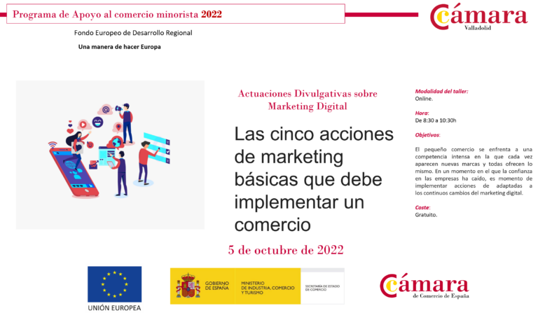 WEBINAR 5 DE OCTUBRE. LAS CINCO ACCIONES DE MARKETING BÁSICAS QUE DEBE IMPLEMENTAR UN COMERCIO